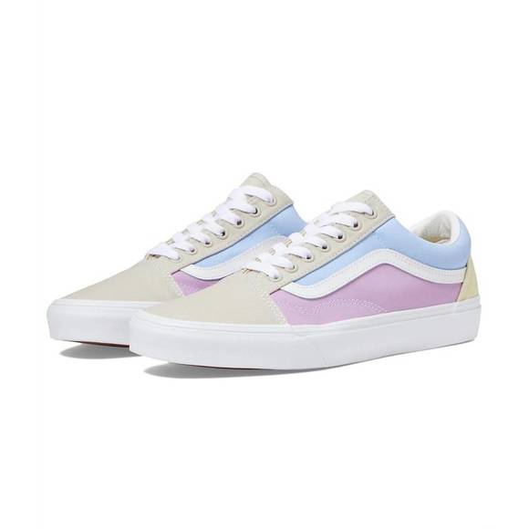 NEW VANS unisex old skool trainers in pastel multi - Picture 2 of 5